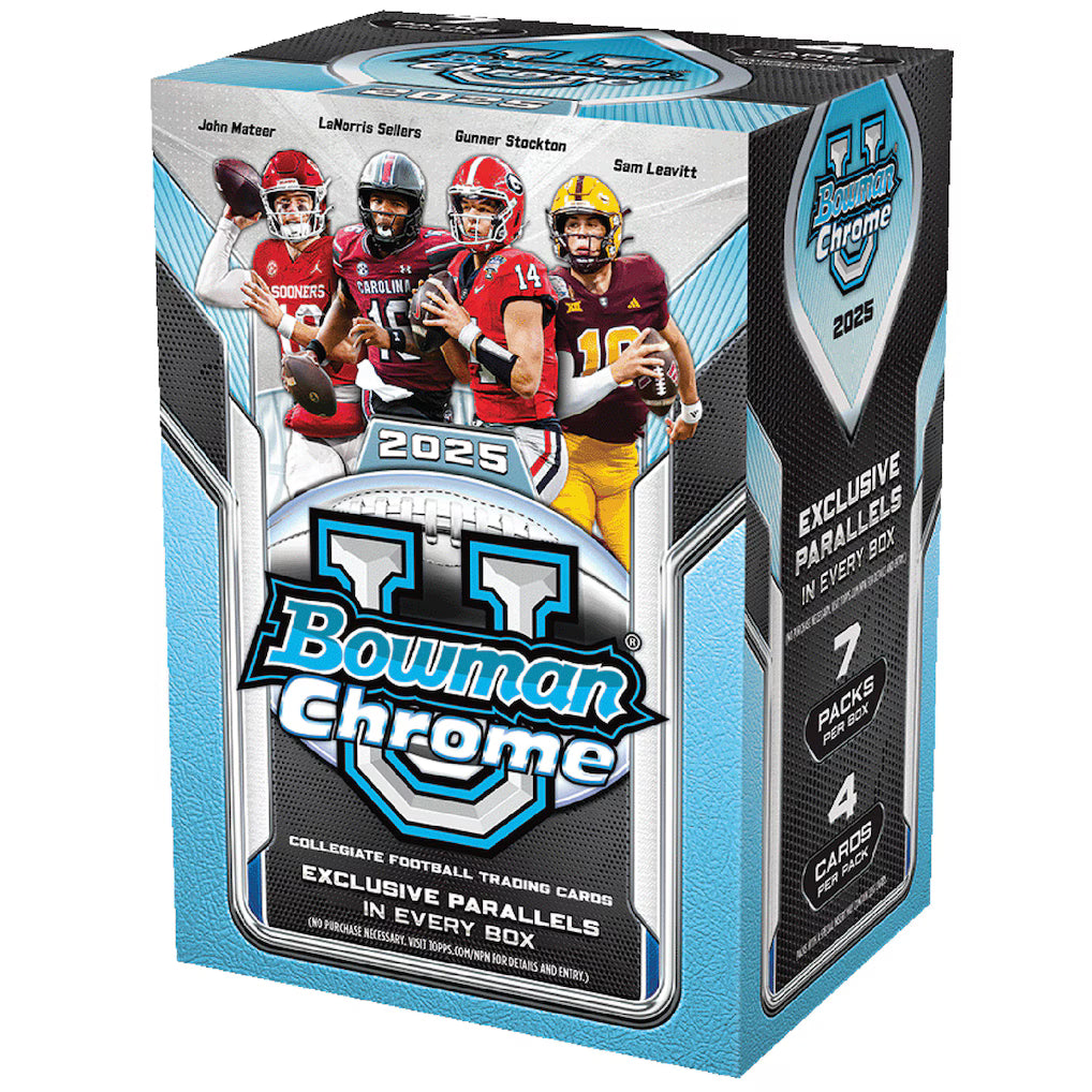 2025 Bowman University Chrome Football Blaster Box