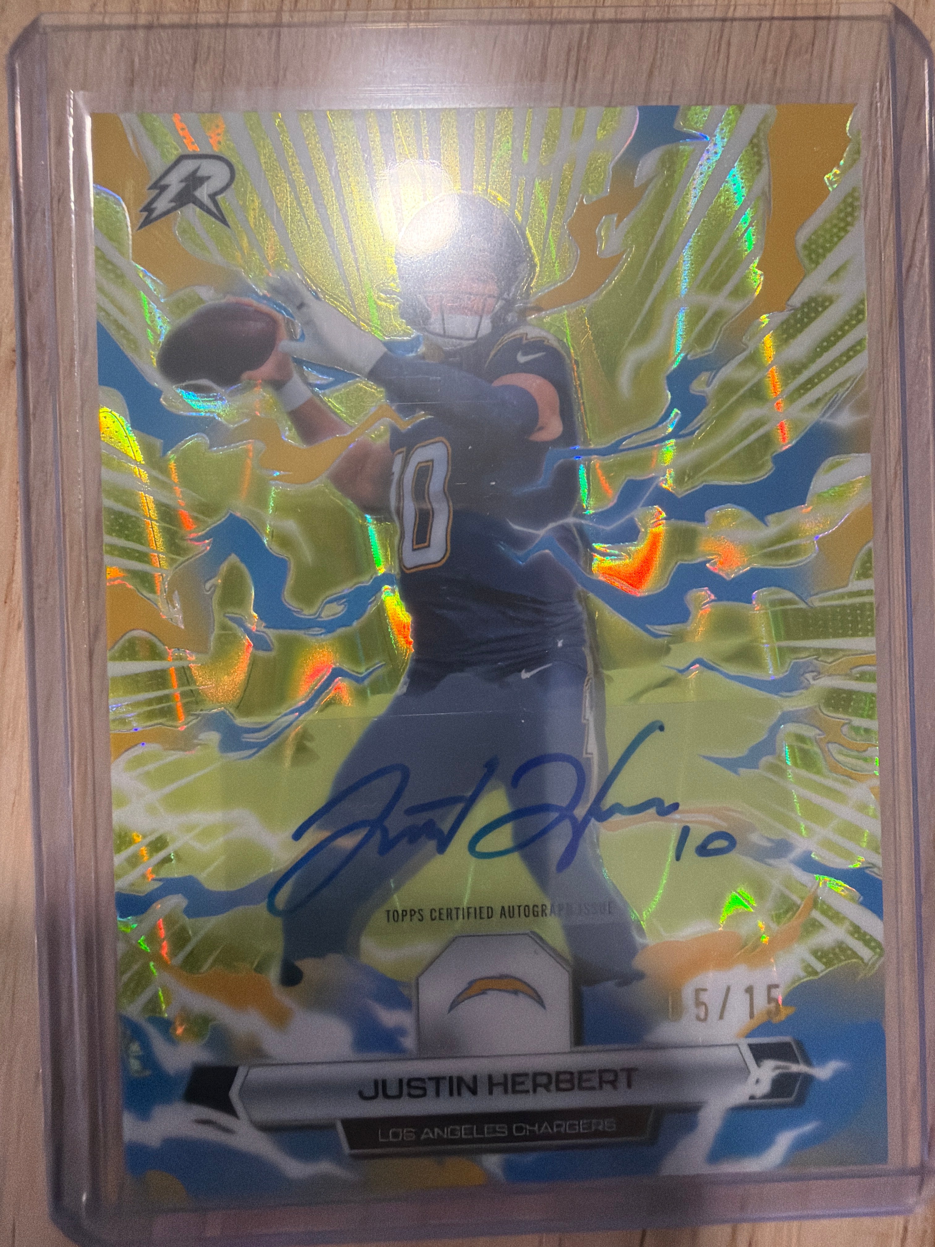 2025 Topps Justin Herbert Auto /15