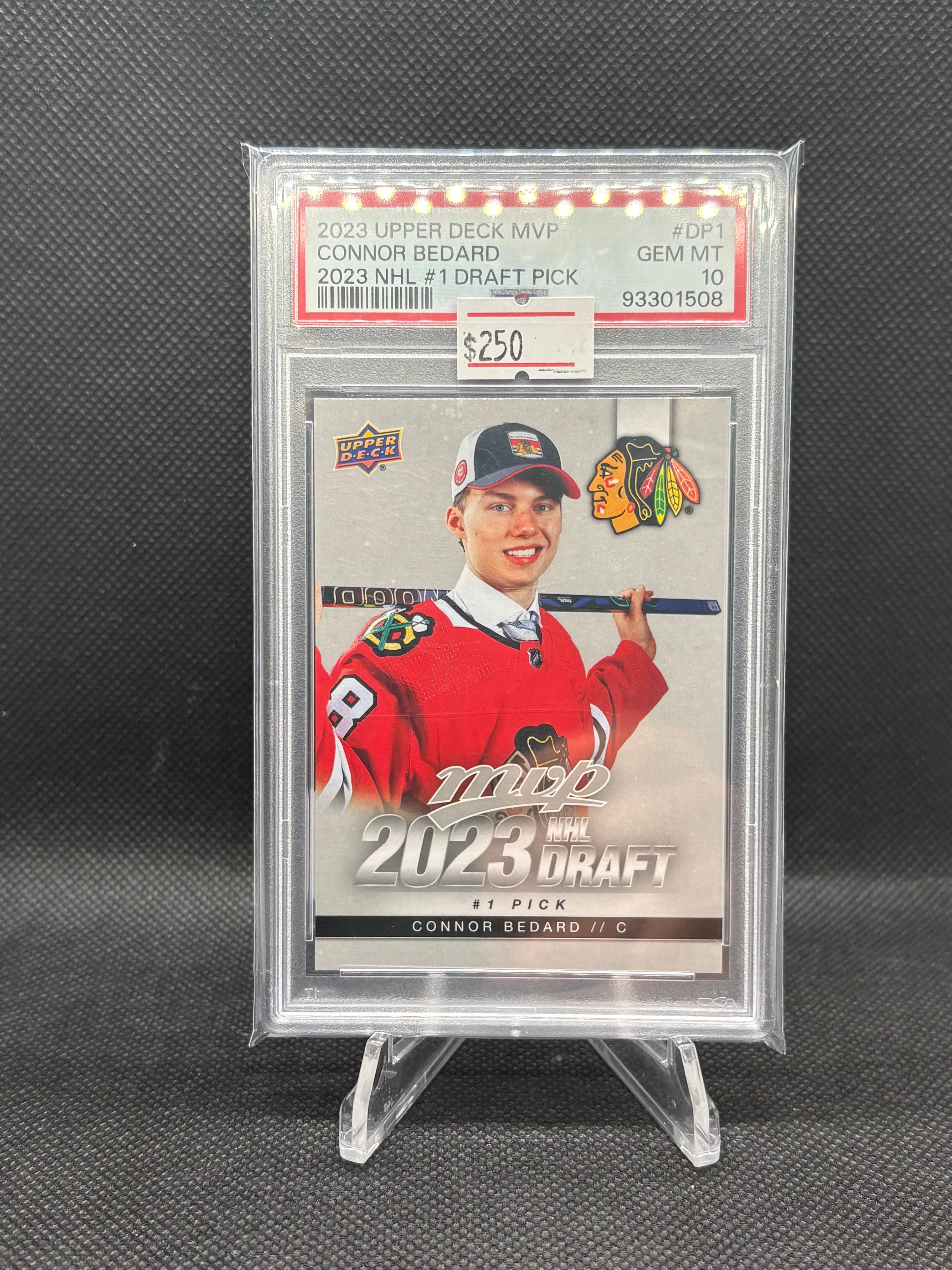 2023 Upper Deck MVP Connor Bedard #1 Draft Pick PSA 10