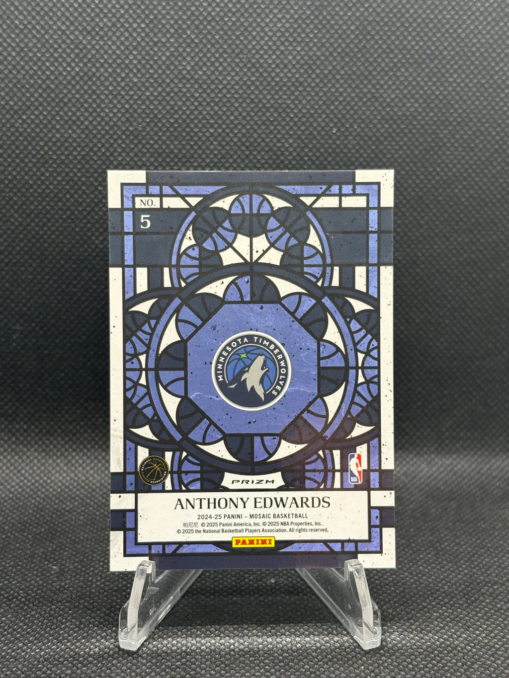 2024-25 Mosaic Basketball Anthony Edwards Stained Glass