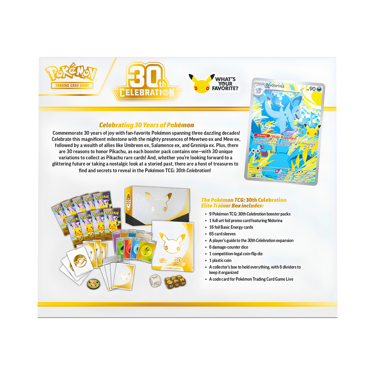 Pokemon: 30th Celebration Elite Trainer Box