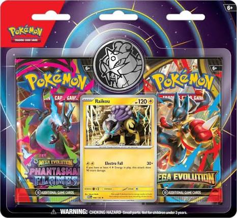 Pokemon: Phantasmal Flames & Mega Evolutions 2 pack blister