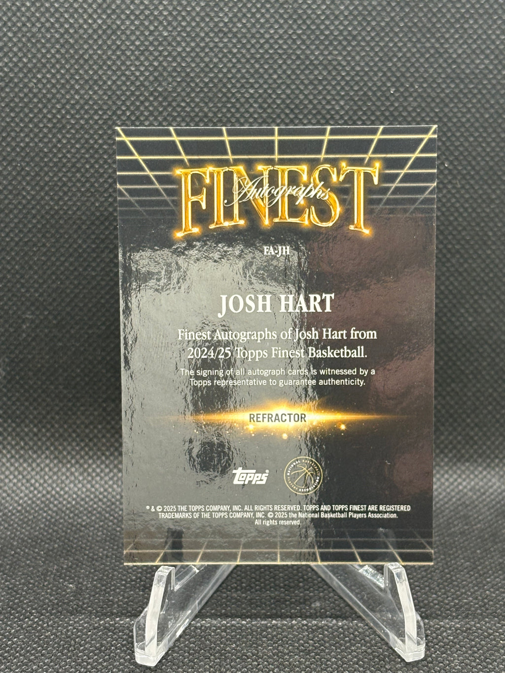 2025 Topps Finest Autographs Josh Hart Auto FA-JH