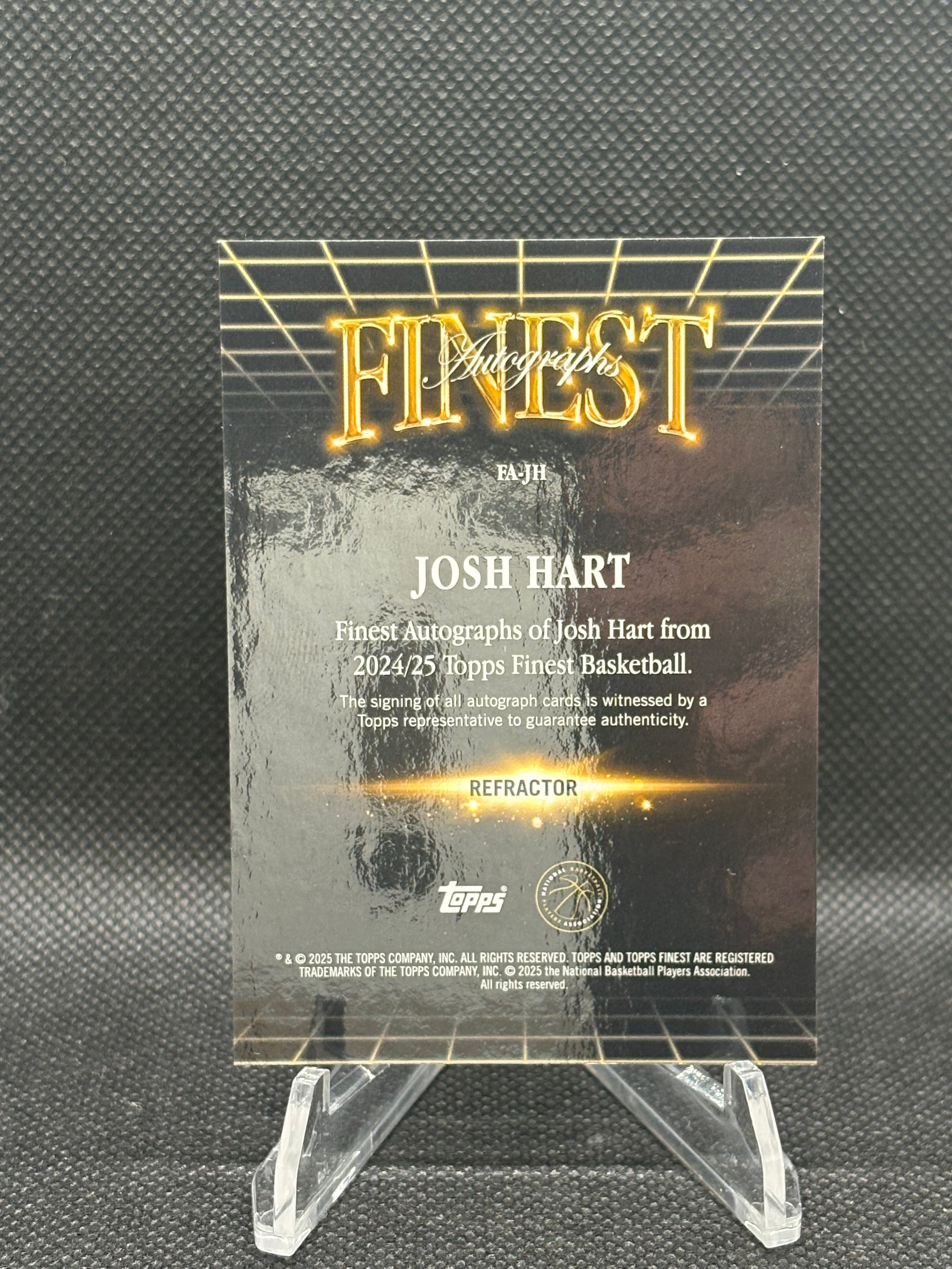 2025 Topps Finest Autographs Josh Hart Auto FA-JH