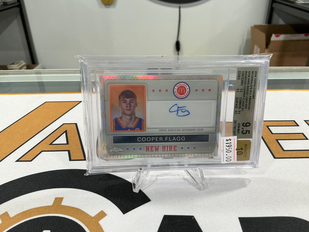 2024 Topps Chrome McDonald’s All-American New Hire - Cooper Flagg Autographed - Beckett 9.5 Auto 10 9.5