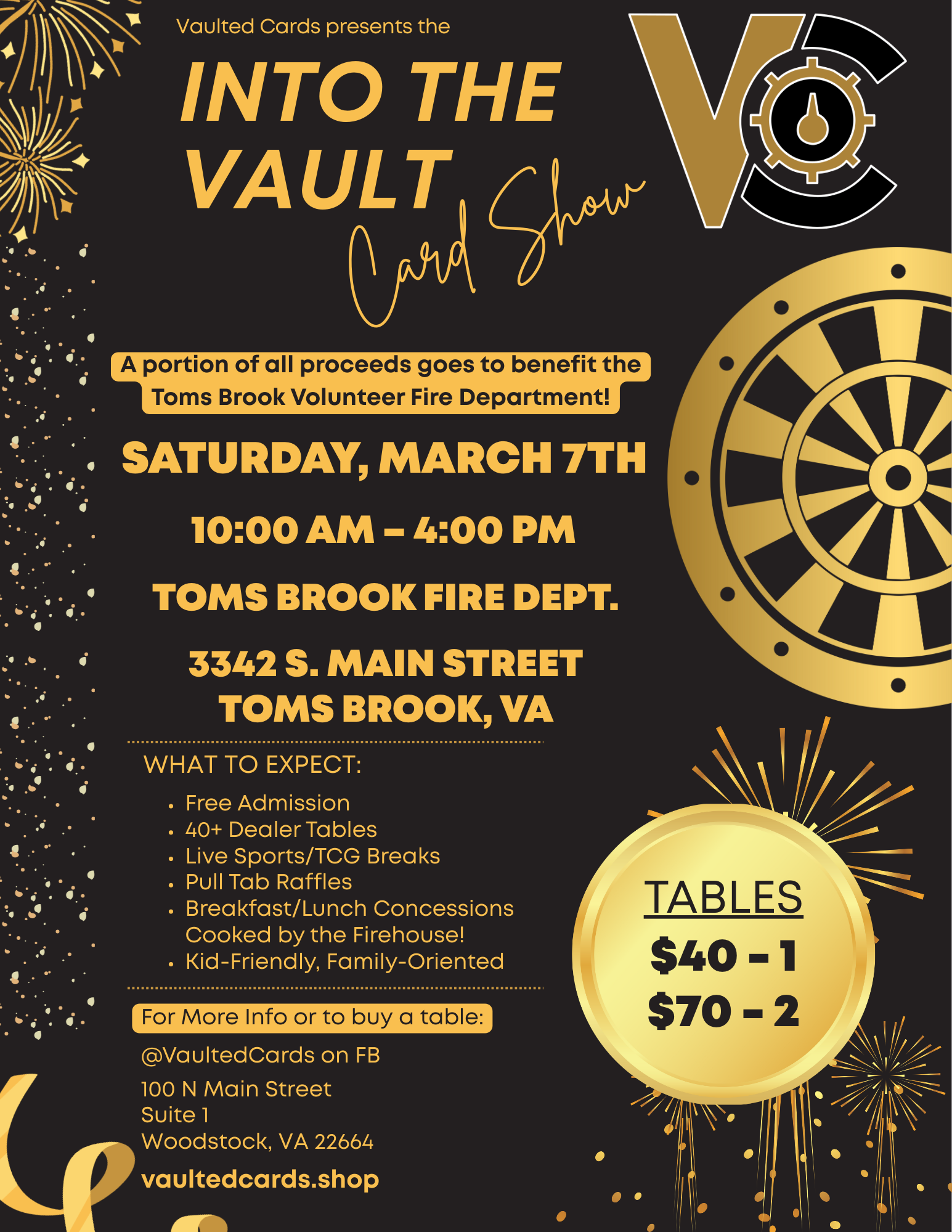 Into the Vault Card Show Table Fee (2 Tables)