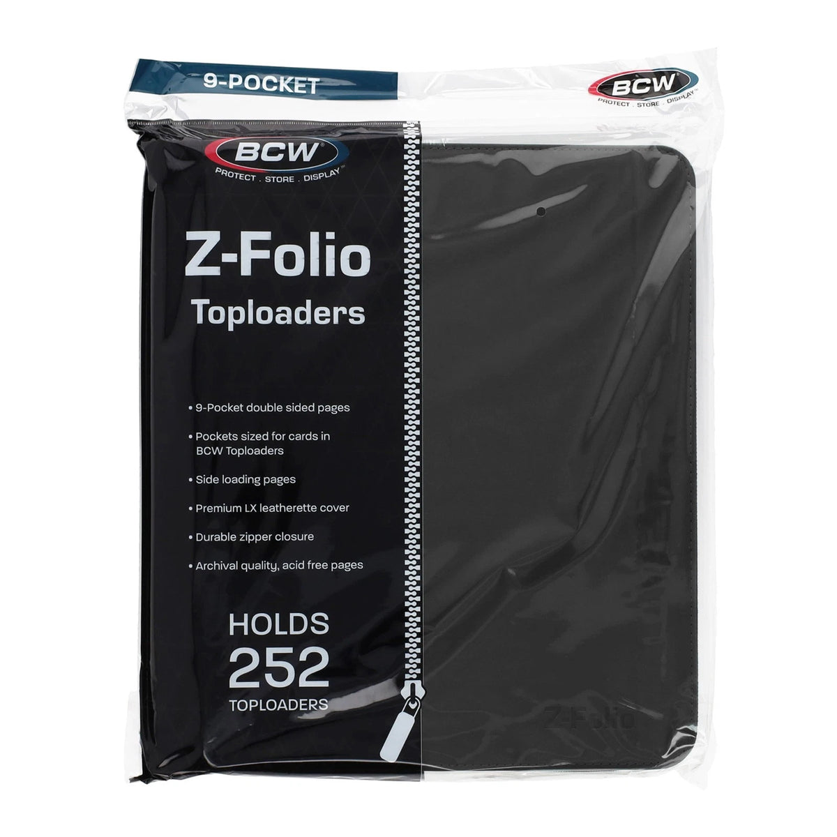 9 Pocket Toploader Binder Black