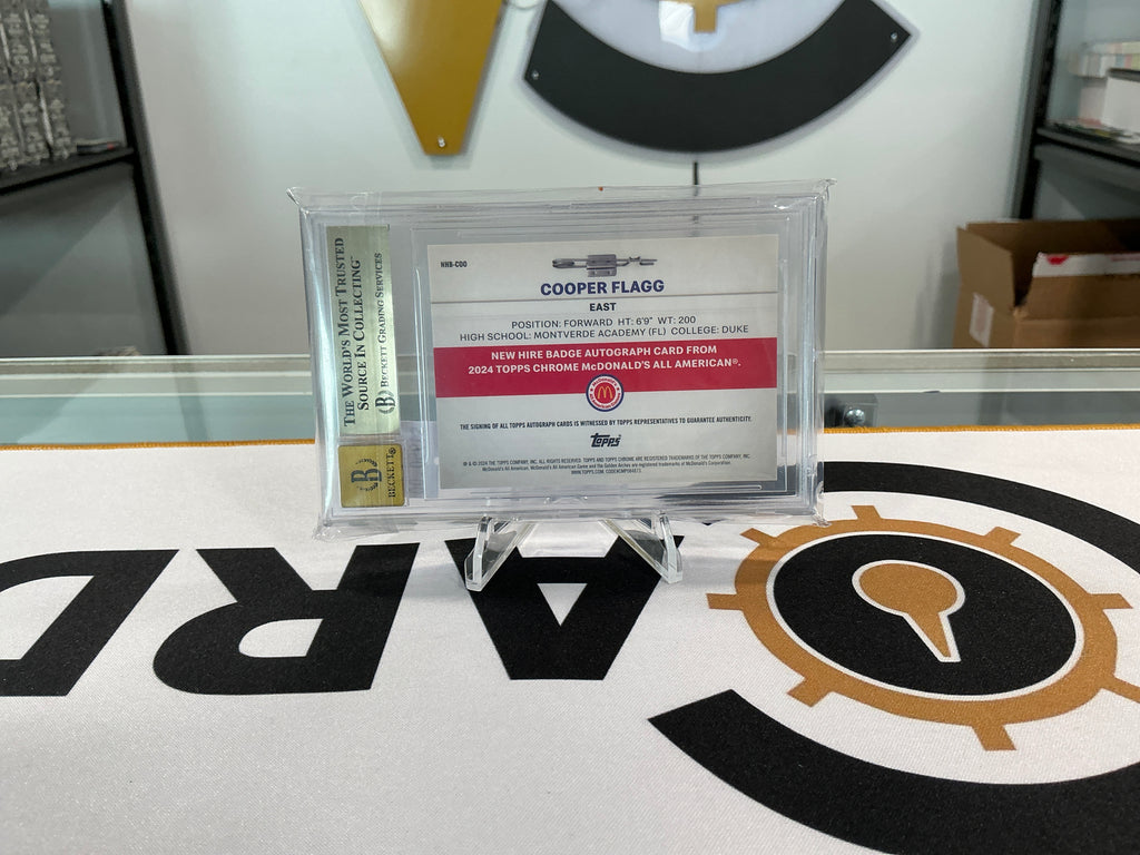 2024 Topps Chrome McDonald’s All-American New Hire - Cooper Flagg Autographed - Beckett 9.5 Auto 10 9.5