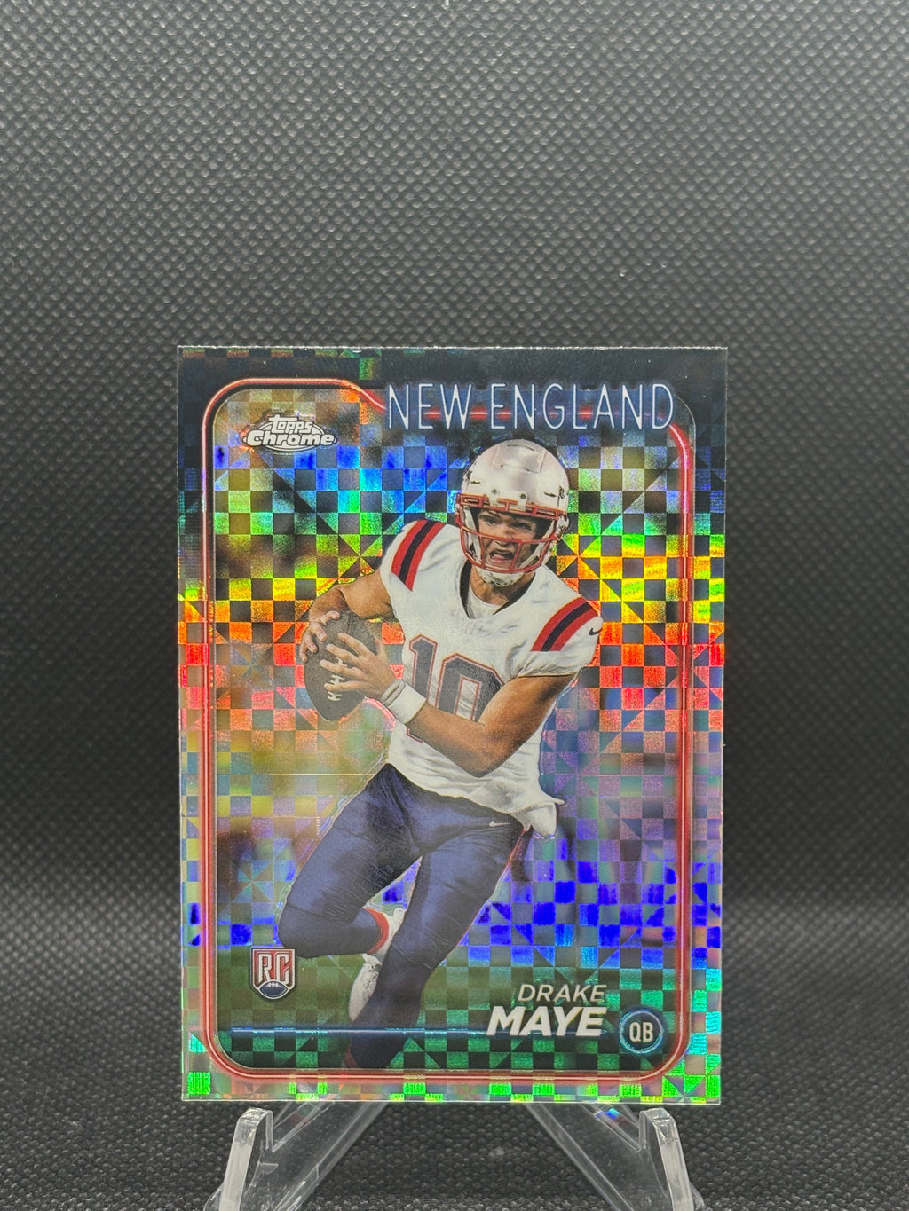 2025 Topps Chrome Football Drake Maye X-Fractor