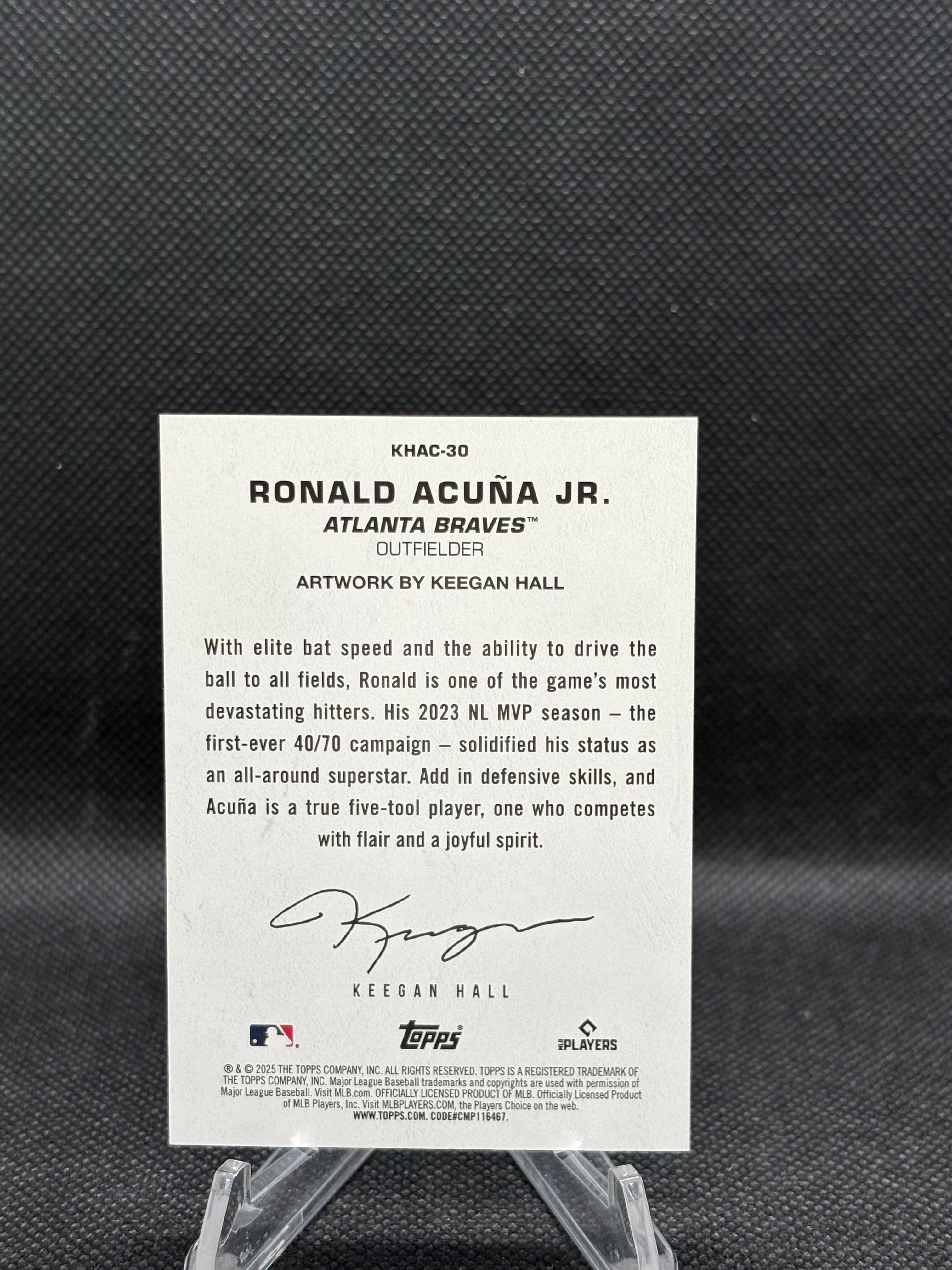 2025 Topps Ronald Acuna Jr Artwork Card
