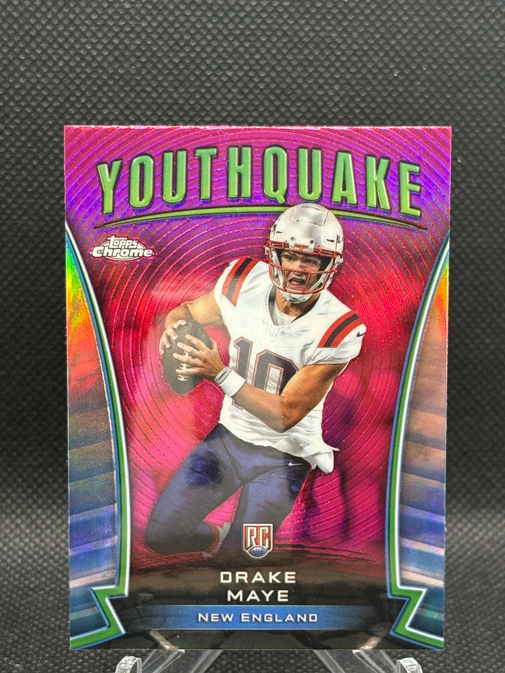 2025 Topps Chrome Football Drake Maye Youthquake Pink