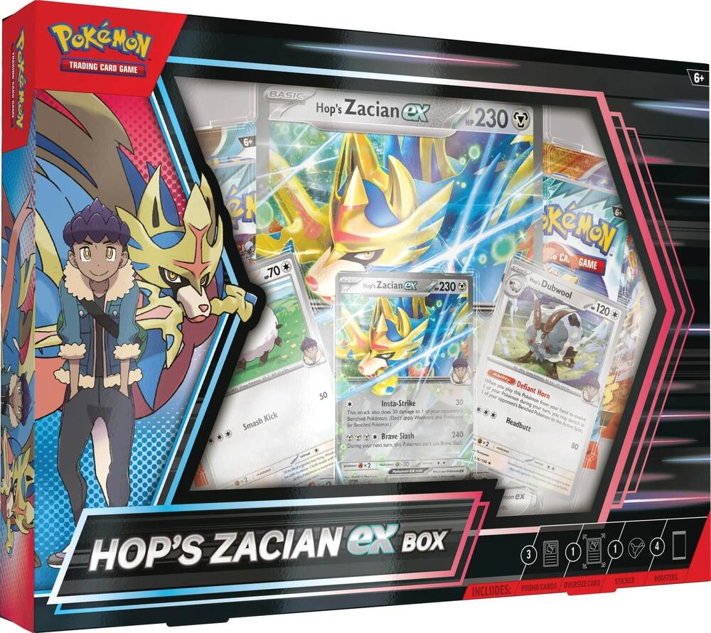 Pokemon Hop’s Zacian EX box