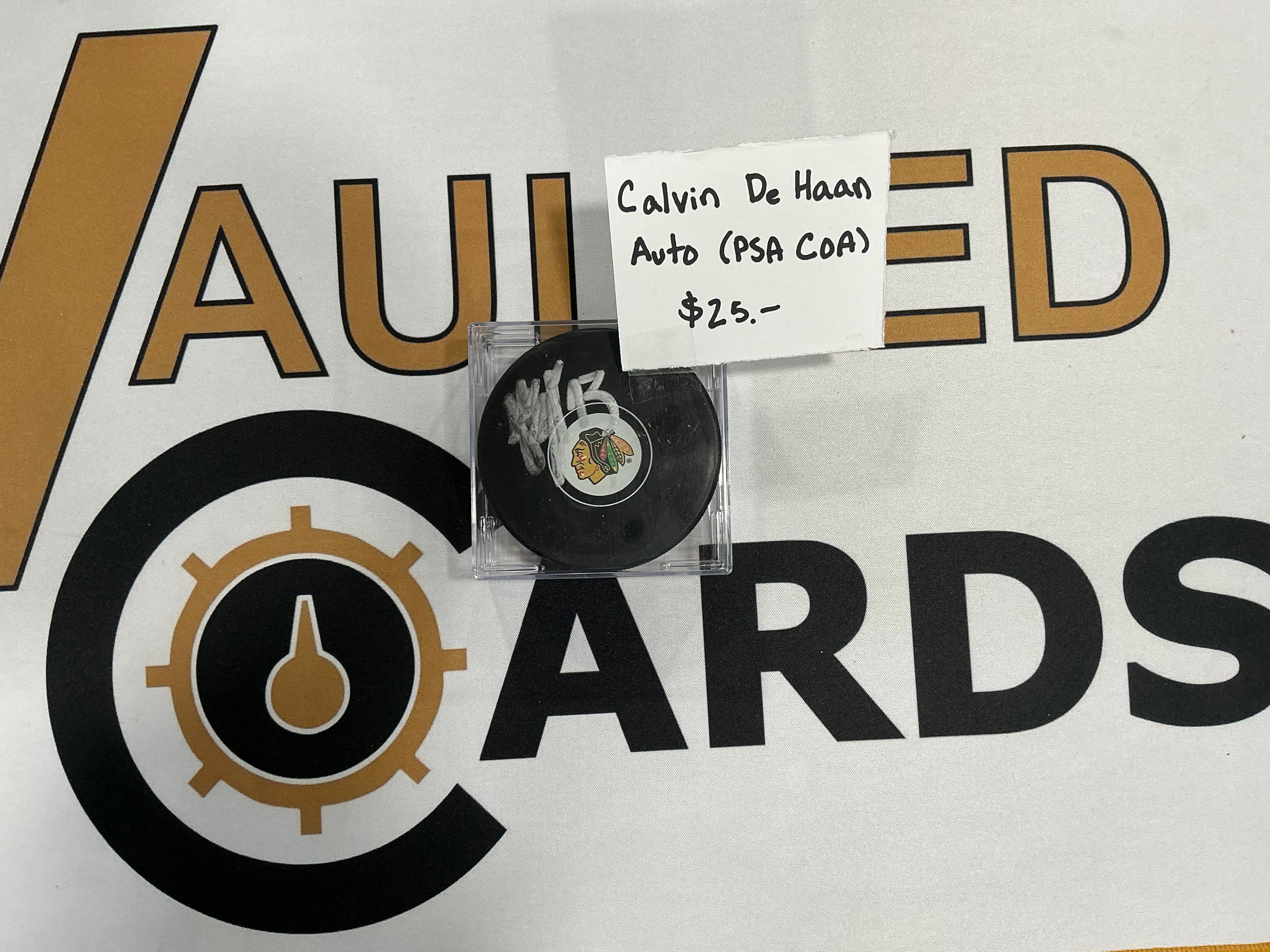 Calvin De Haan Autographed Puck