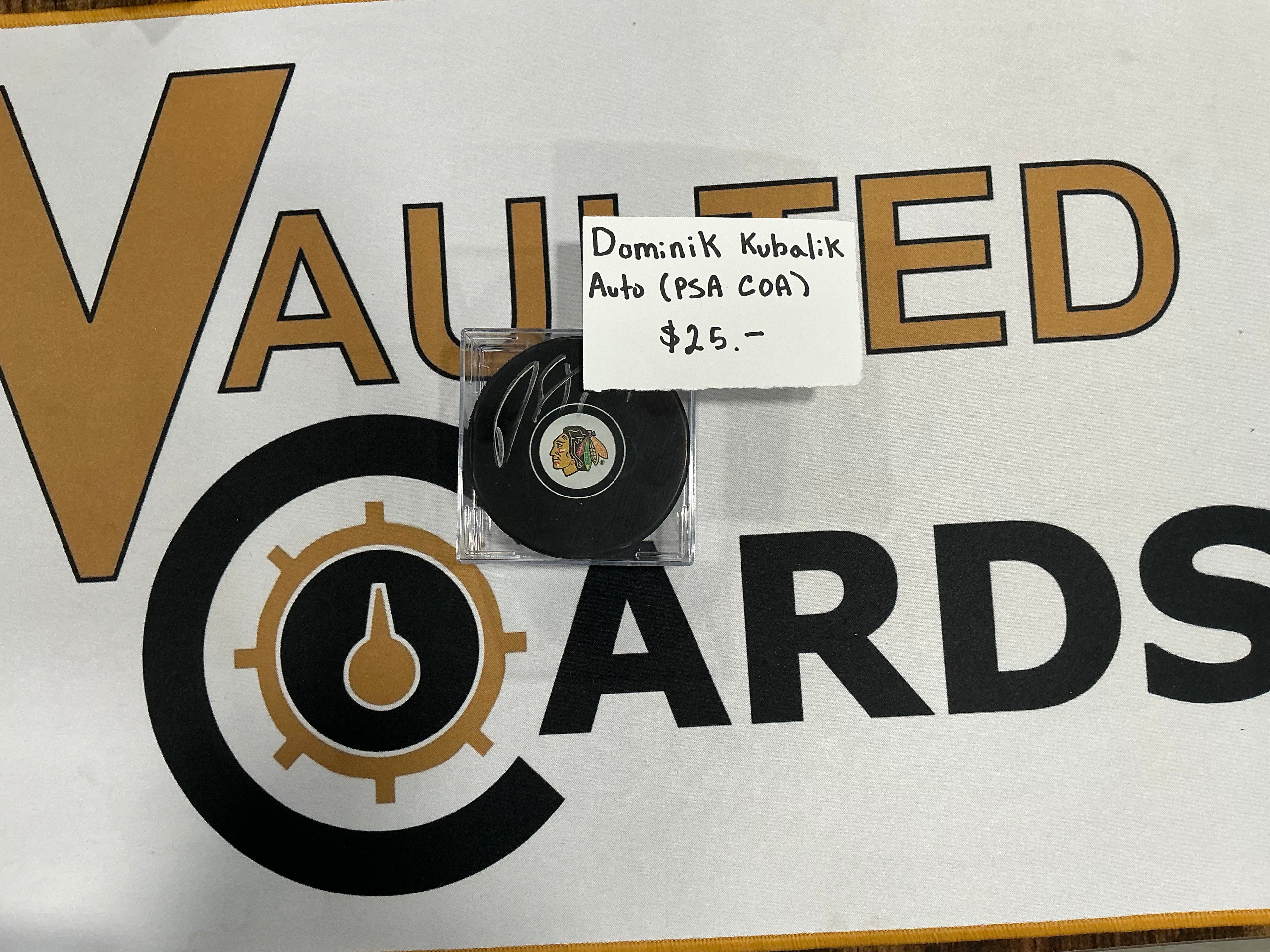 Dominik Kubalik Autographed Puck