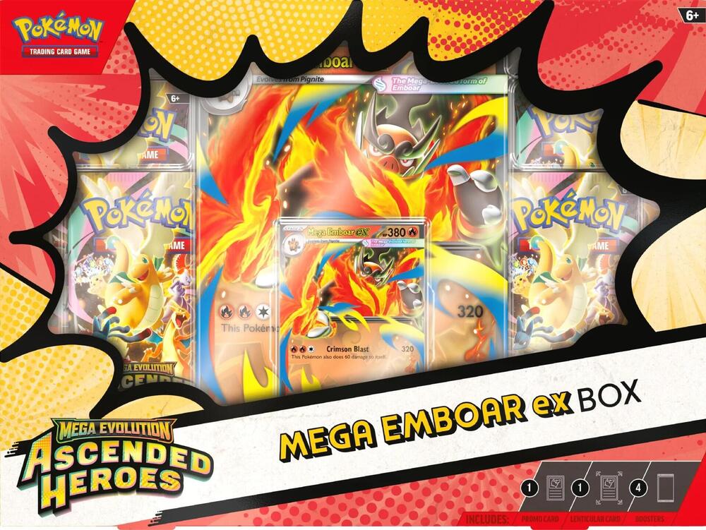 Pokémon Mega Evolution Ascended heroes Mega Emboar ex Box