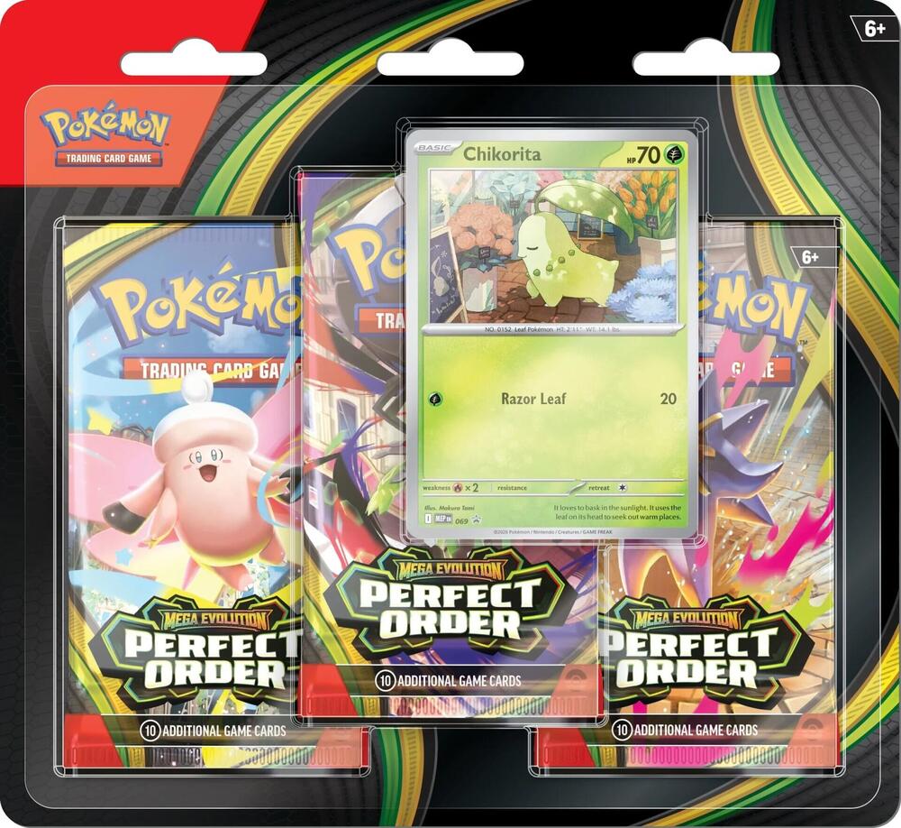 Pokémon Perfect Order 3 Pack Sticker Collection