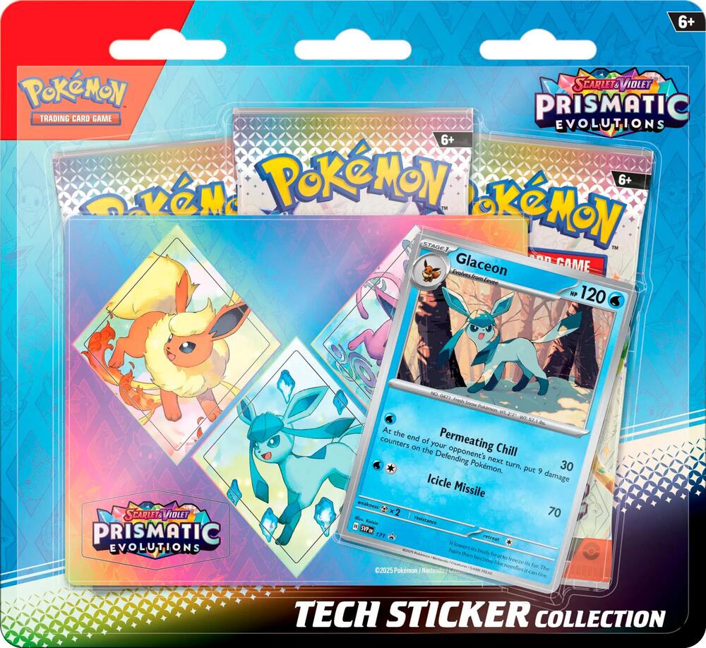 Pokemon: Prismatic Evolutions Tech Sticker Collection