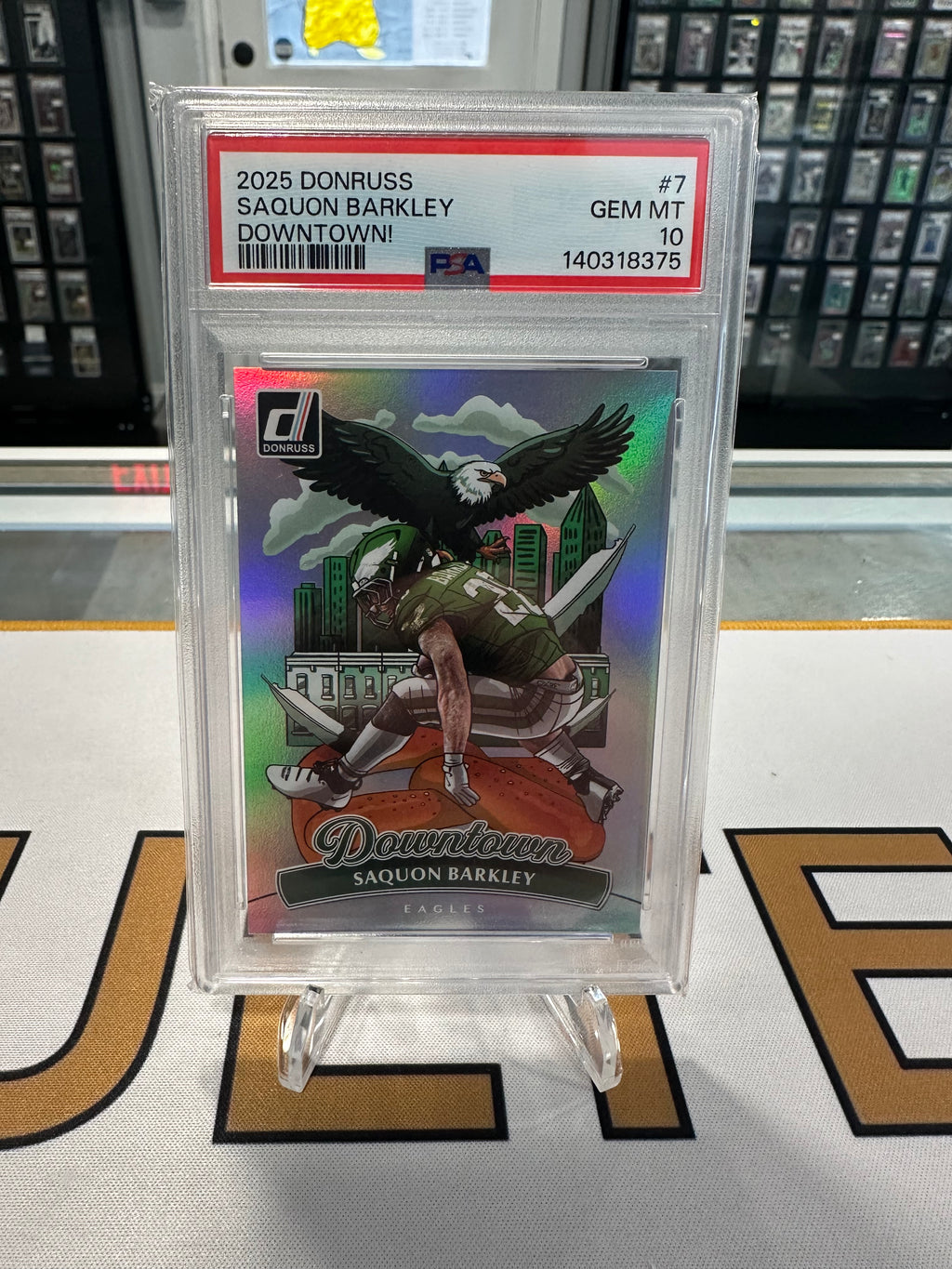 2025 Donruss Football - Saquon Barkey Downtown - PSA 10