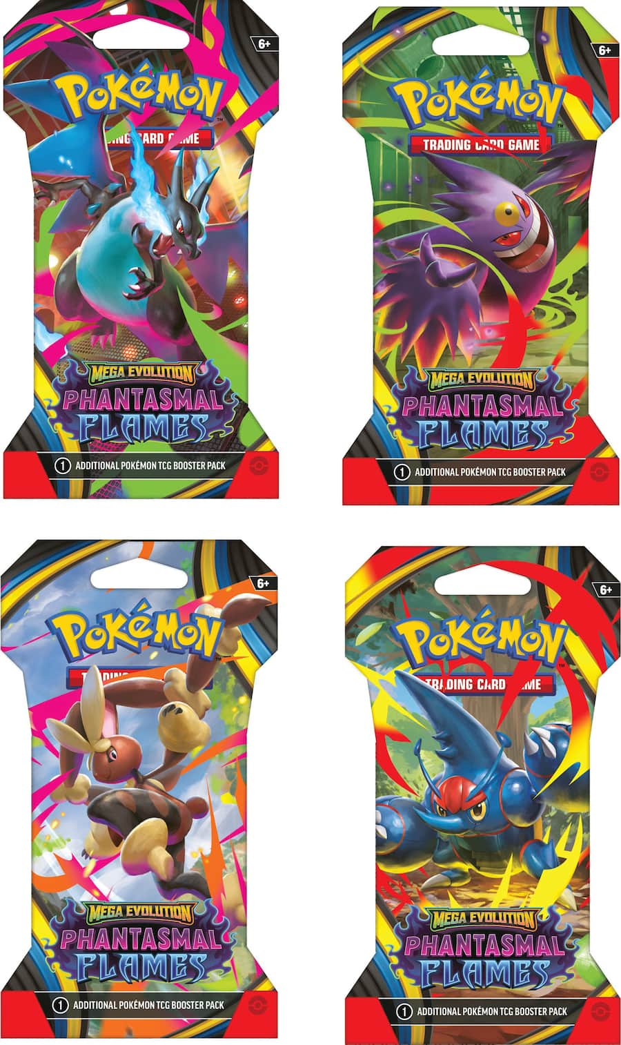 Pokémon - Trading Card Game: Mega Evolution - Phantasmal Flames Sleeved Booster