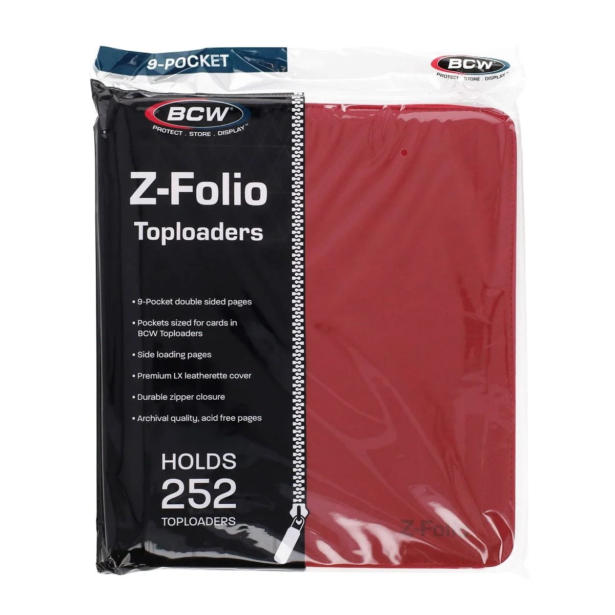9 Pocket Toploader Binder  Red