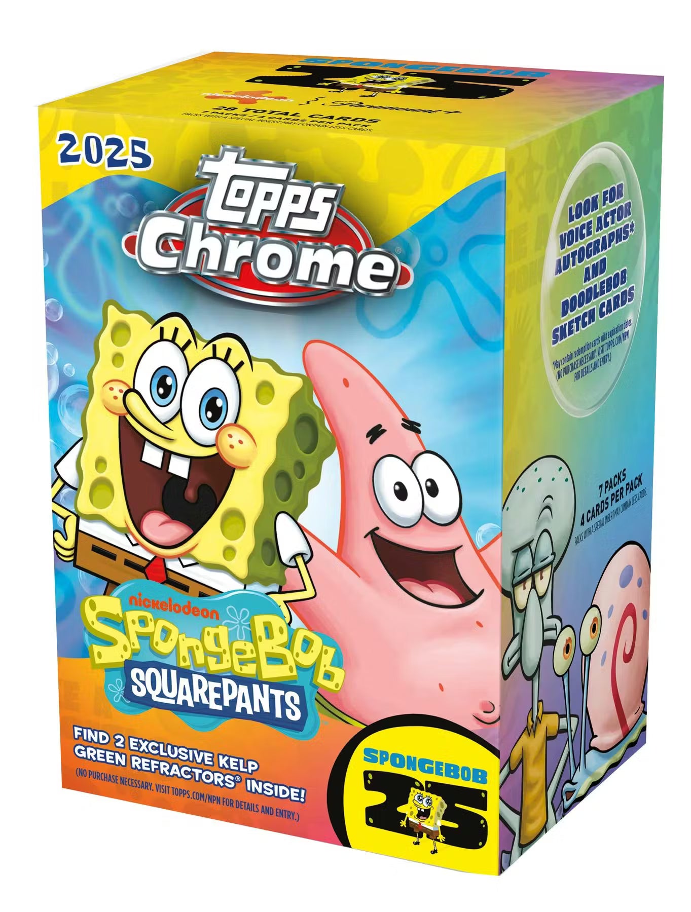 SpongeBob Topps Chrome 25th Anniversary 7-Pack Blaster Box